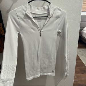 Free People white half zip